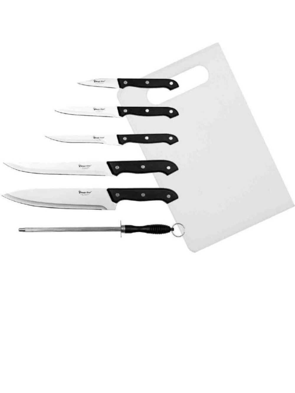 7-Piece German Style Knife and Cutting Board Set